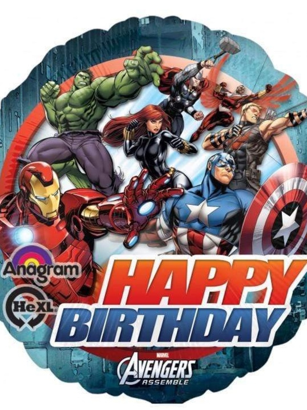 Avengers Assemble Happy Birthday Foil Balloon - Multicolor